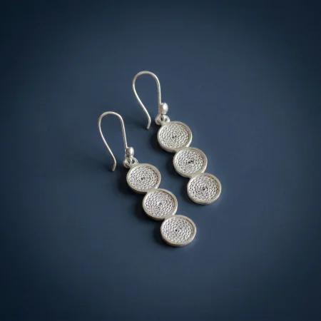 Filigree Orbit Earrings handmade silver jewellery for women