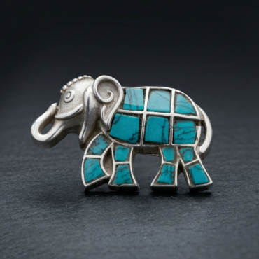 Firoza Hathi Brooch