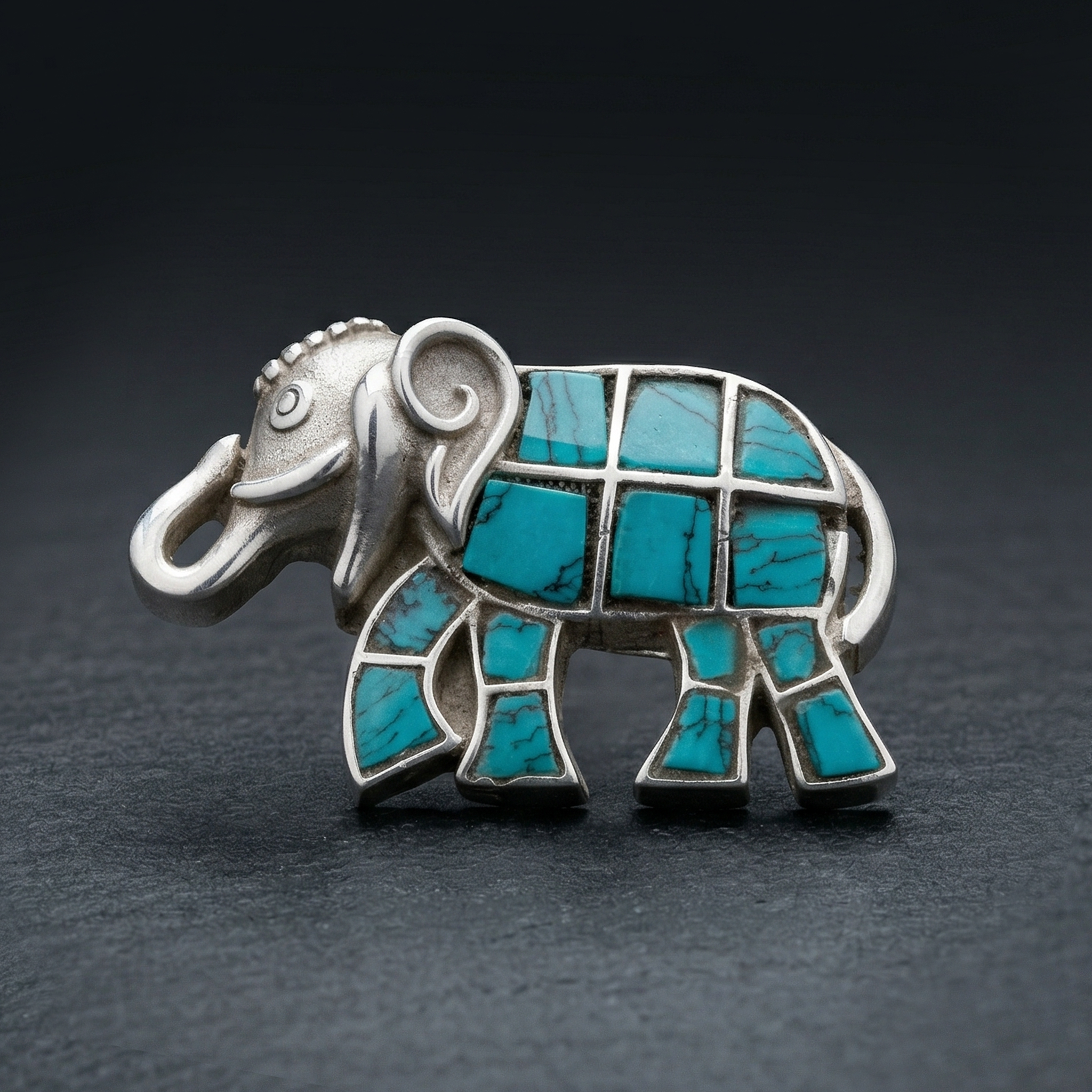 Firoza Hathi Brooch