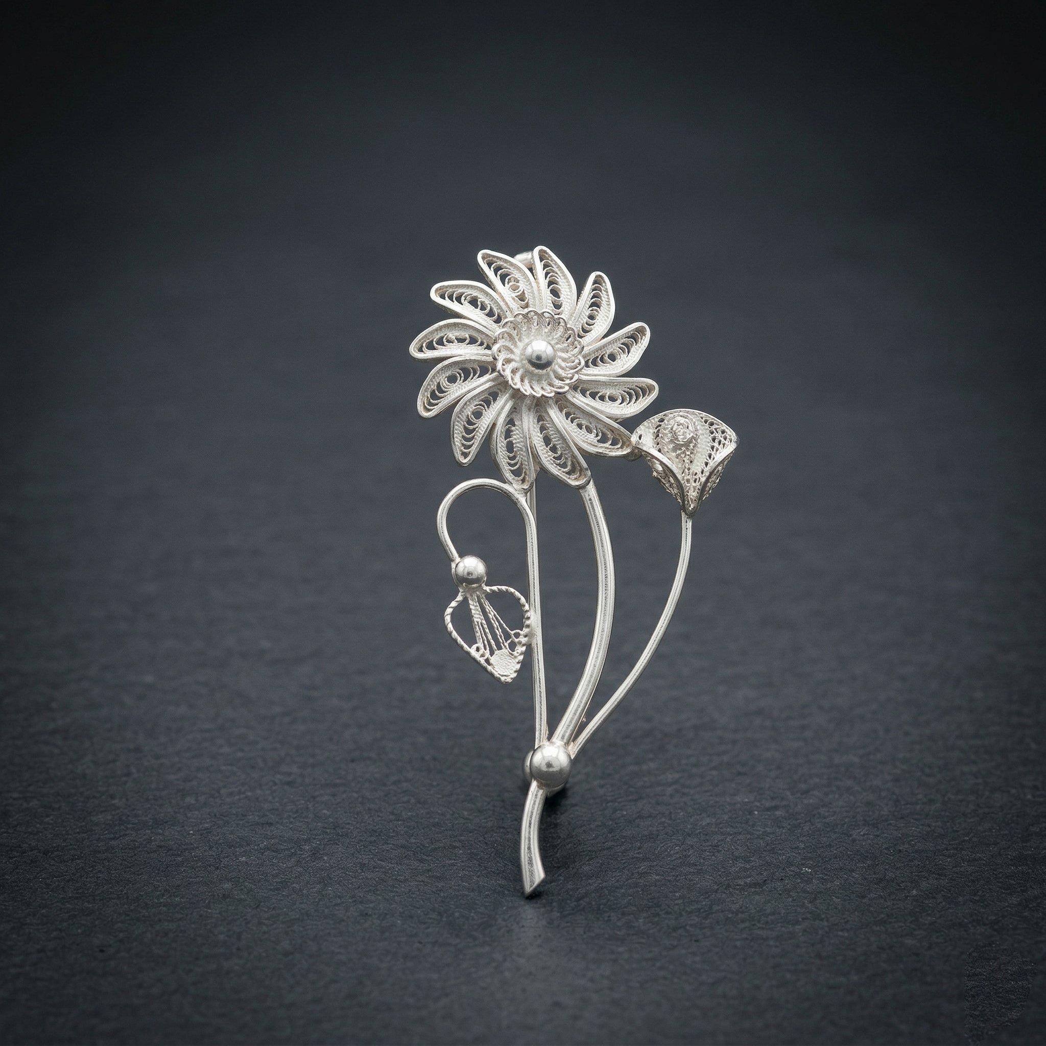 Sunblossom Filigree Brooch