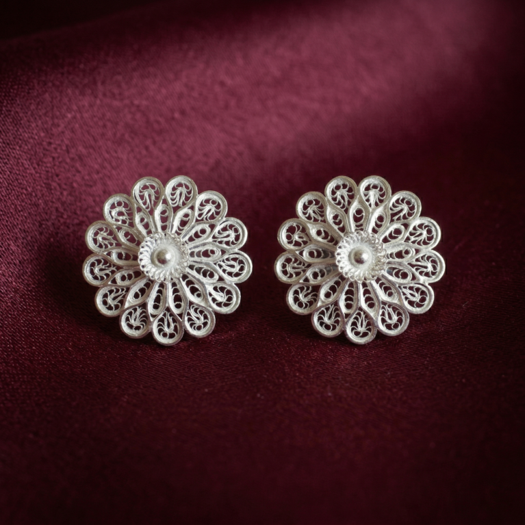 Avani Filigree Bloom Studs