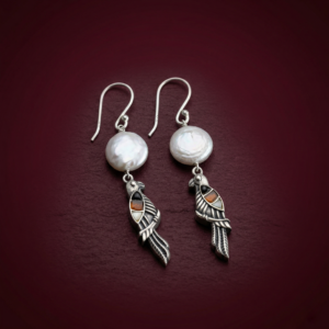 Pearl & Parrot Earring
