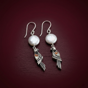 Pearl & Parrot Earring