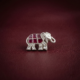 Ruby Elephant Brooch