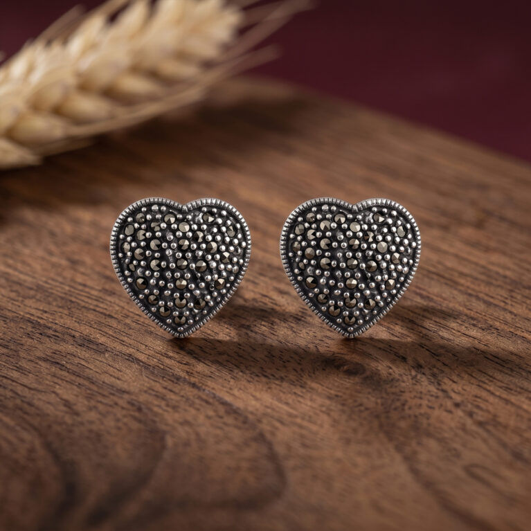Timeless Heart Studs