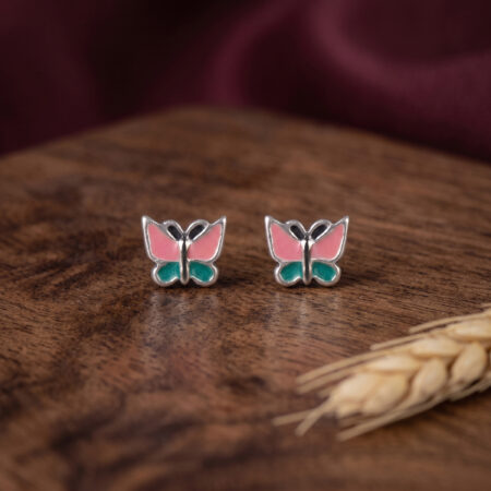 Butterfly Enamel Stud