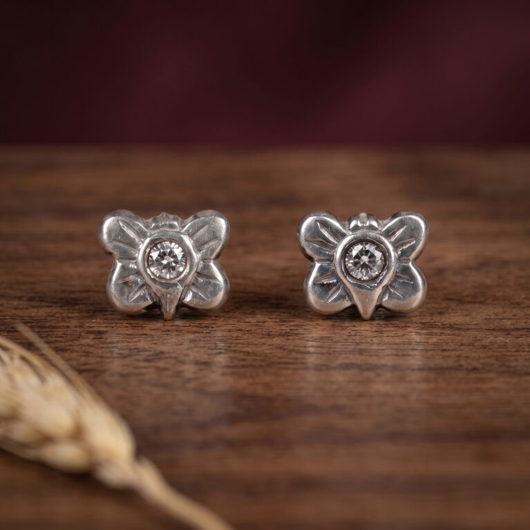 Butterfly Stone Stud