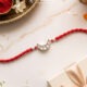 Crescent Moon Silver Rakhi