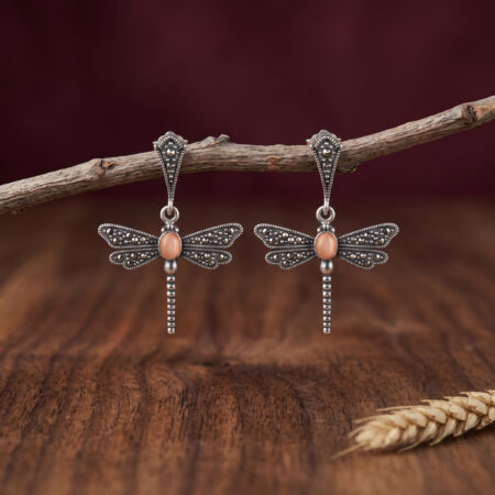 Dragon Fly Earrings (Pink Mother of Pearl)