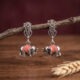 Elephant Enamel Earrings (Orange)