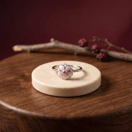 Enamel Aster Bloom Ring