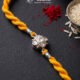 Floral Motif Silver Rakhi