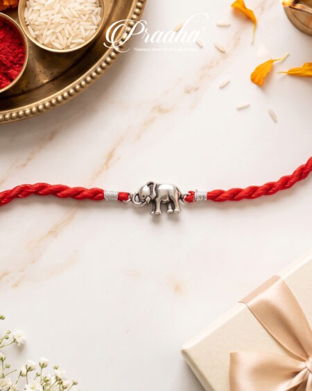Gajraj Silver Rakhi
