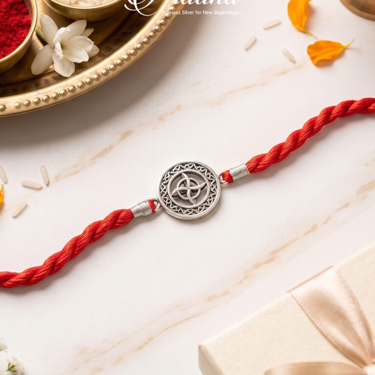 Karmic Circle Silver Rakhi