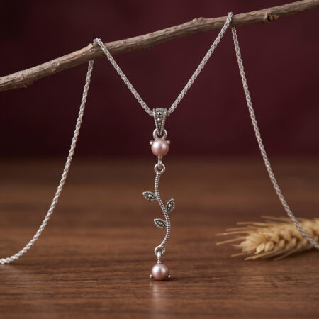 Leaf & Light Pendant - Pearl