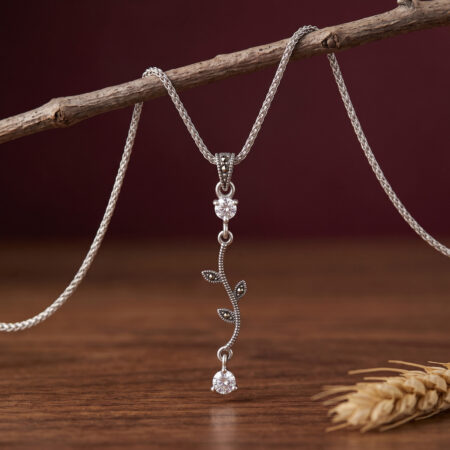 Leaf & Light Pendant - Zirconia