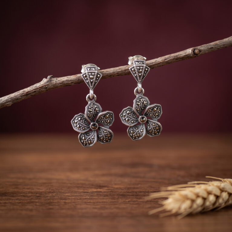 Marcasite Blossom Earrings