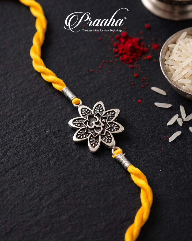 Omkara Silver Rakhi