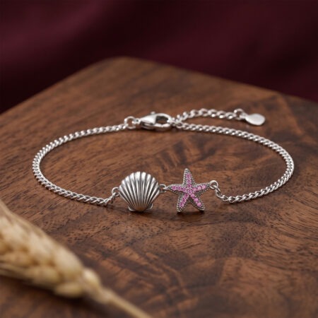 Starfish in shell bracelet