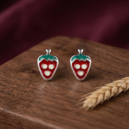 Strawberry Enamel Studs