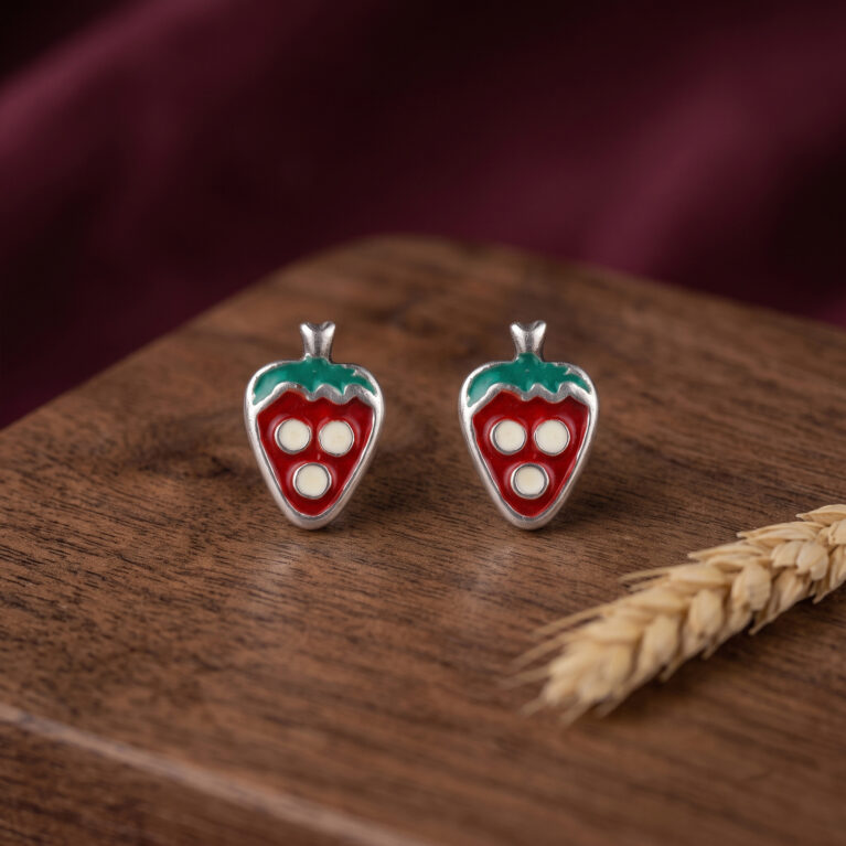 Strawberry Enamel Studs
