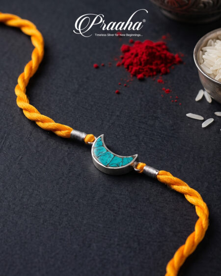 Turquoise Chand Rakhi
