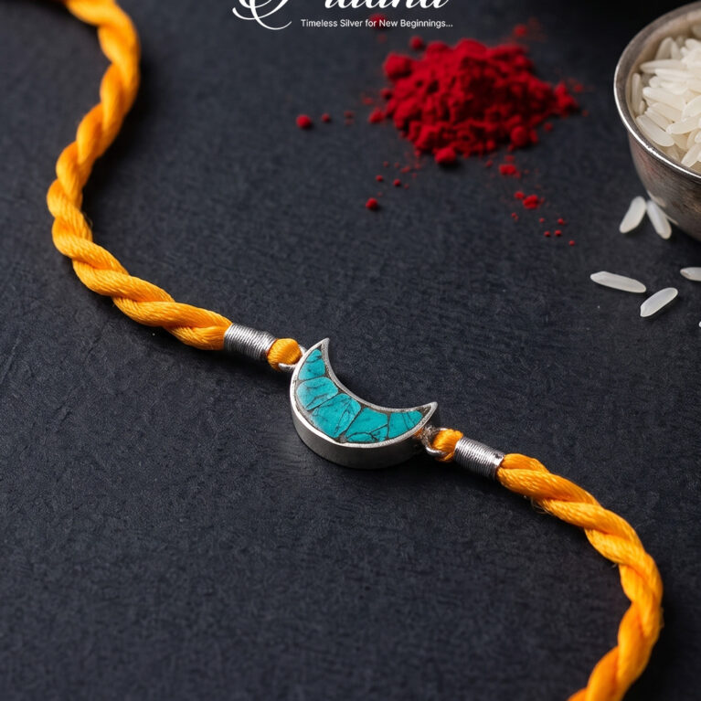 Turquoise Chand Rakhi
