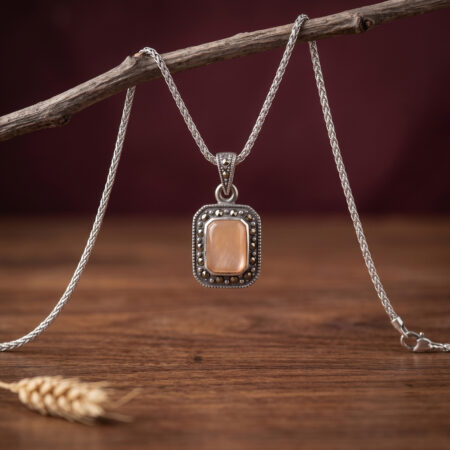 Vintage Drop Locket - Pink MOP